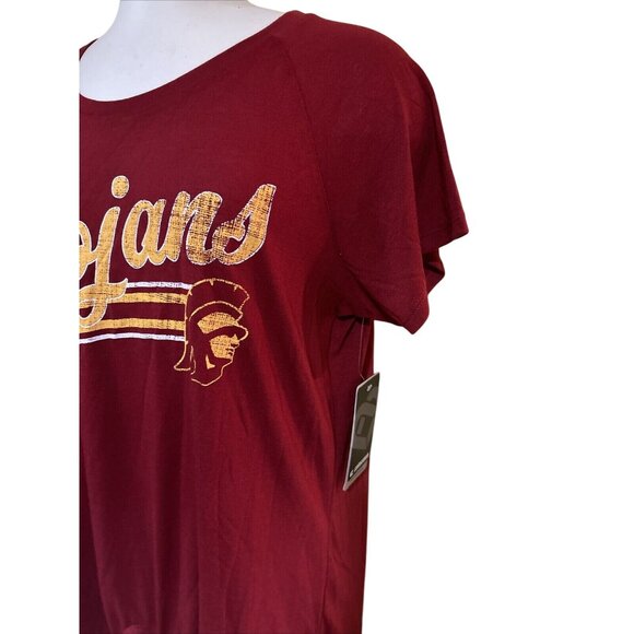 USC Trojans Colosseum Athletics The Front Tie Red T-Shirt Women's M NEW - Picture 5 of 7